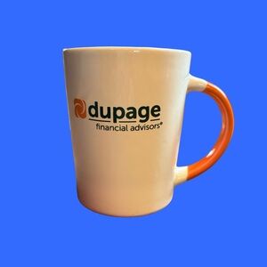DuPage Financial Advisors Mug with Orange Handle